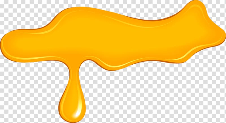 A can of orange paint. Brush. Spilled paint. Vector illustration