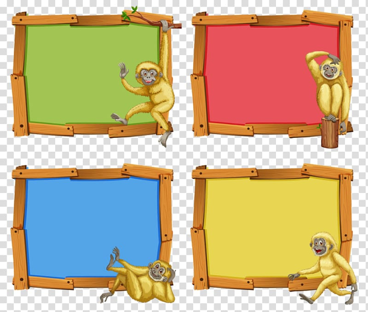 Free: Assorted-color frames, frame , cartoon animal border transparent  background PNG clipart 