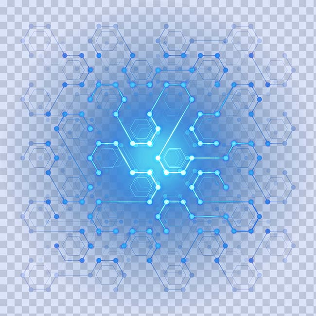 Free: Poster Designer , Digital Technology Digital hexagon light effect,  blue and teal illustration transparent background PNG clipart 