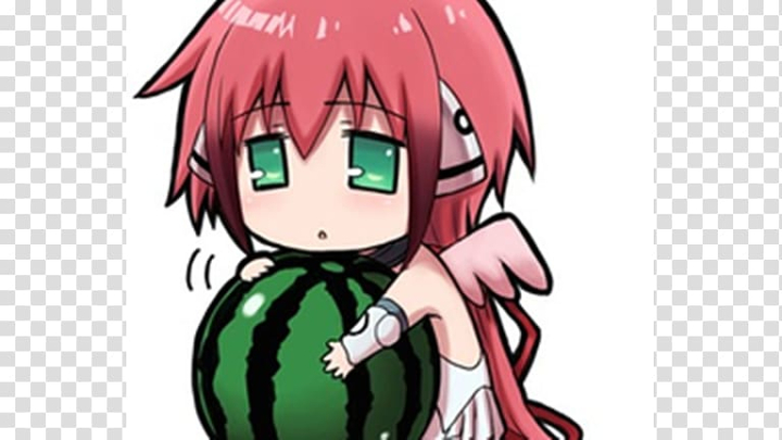 Free: Anime Heaven's Lost Property Chibi Watermelon IKAROS, Anime  transparent background PNG clipart 