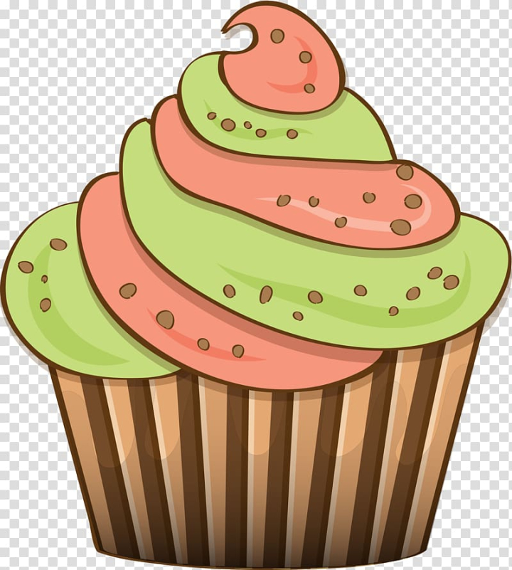 Free: Cupcake Illustration, Color cartoon cake transparent background PNG  clipart 