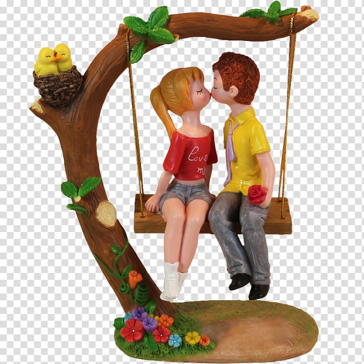 Free: Couple sitting on brown hanging bench while kissing figurine, Gift  Kiss couple Goods Significant other, Couples kiss doll gift ornaments  transparent background PNG clipart 