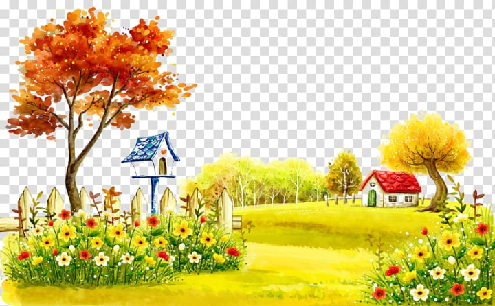 landscape,painting,theatrical,scenery,village,maple,leaf,maple leaf,computer wallpaper,grass,flower,mural,spring,country,autumn leaf,rural,petal,plant,trees,wildflowers,autumn tree,roadside,tree,roadside wildflowers,small,small house,style,yellow,nature,autumn background,autumn leaves,autumnal,country style,drawing,flora,floral design,floristry,flowering plant,fototapet,house,mailbox,mid autumn,landscape painting,theatrical scenery,illustration,autumn,white,red,field,png clipart,free png,transparent background,free clipart,clip art,free download,png,comhiclipart