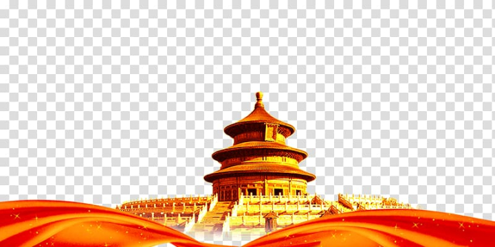Free: Temple of Heaven Summer Palace Forbidden City Yonghe Temple, Creative  golden frame material Temple of atmospheric elements transparent background  PNG clipart 