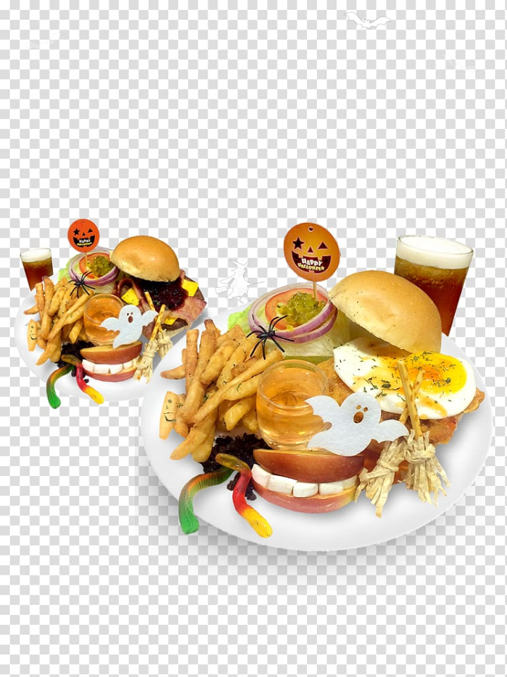 Free: Hamburger Fast food Halloween, Halloween transparent background PNG  clipart 