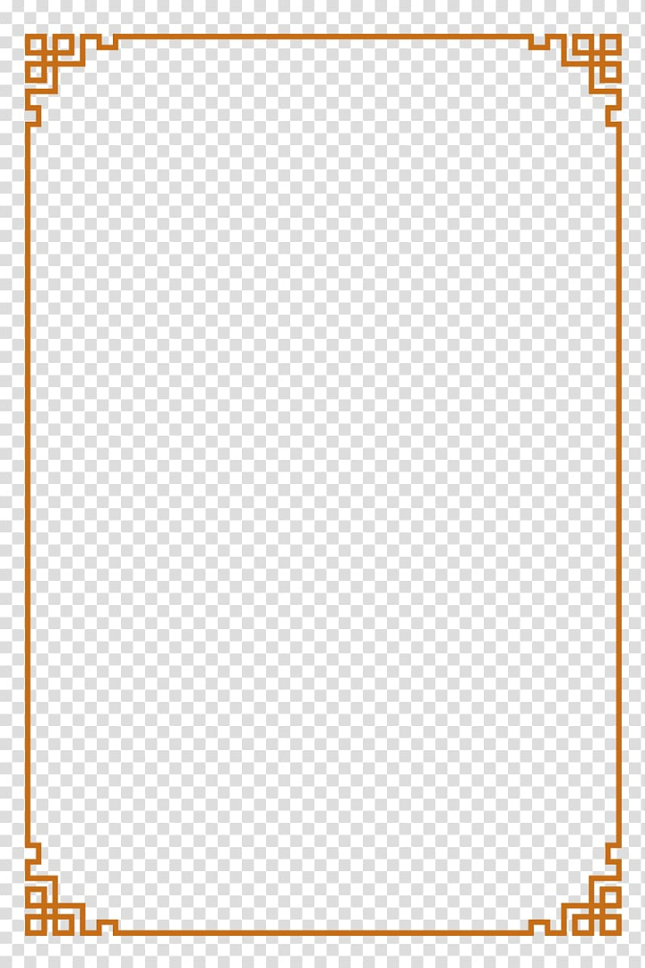Free: Brown frame, Text box Pattern, Golden border transparent background  PNG clipart 
