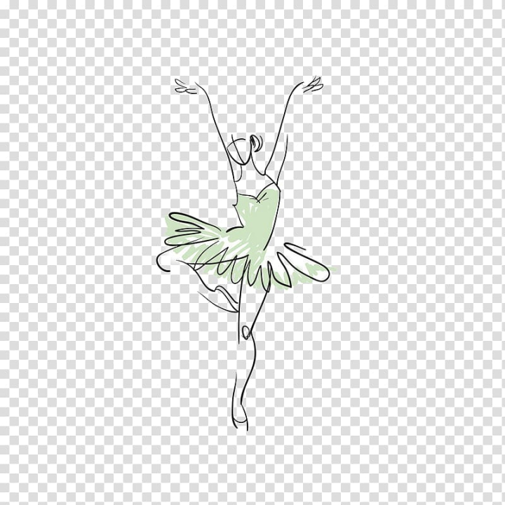 ballet dancer clipart black and white tree