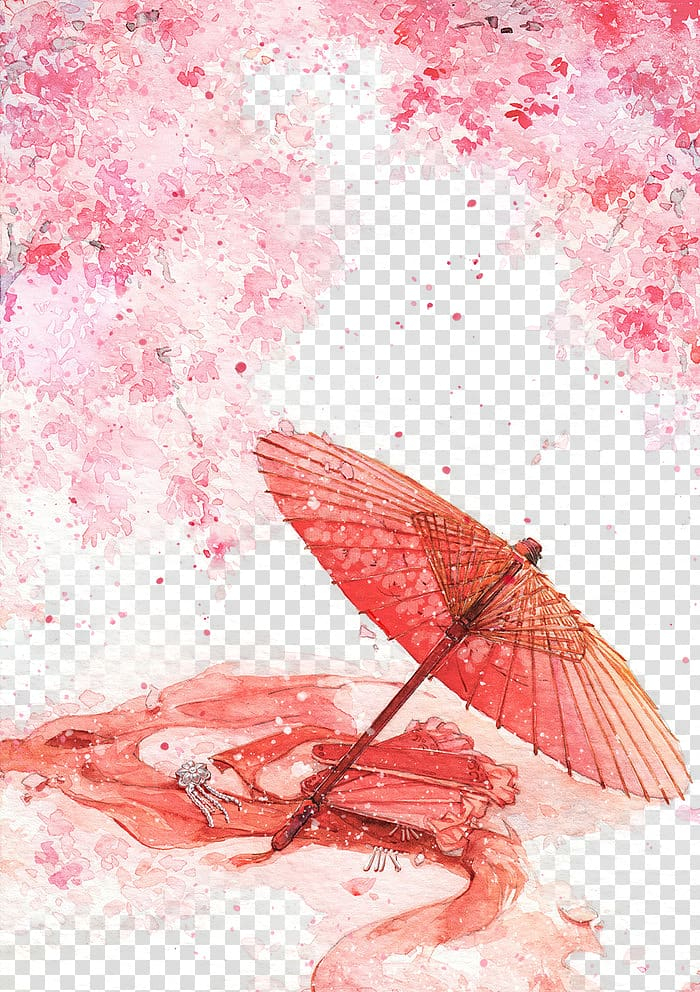 Pink And Yellow Ink Wash Background. Close Up Of Original Artwork