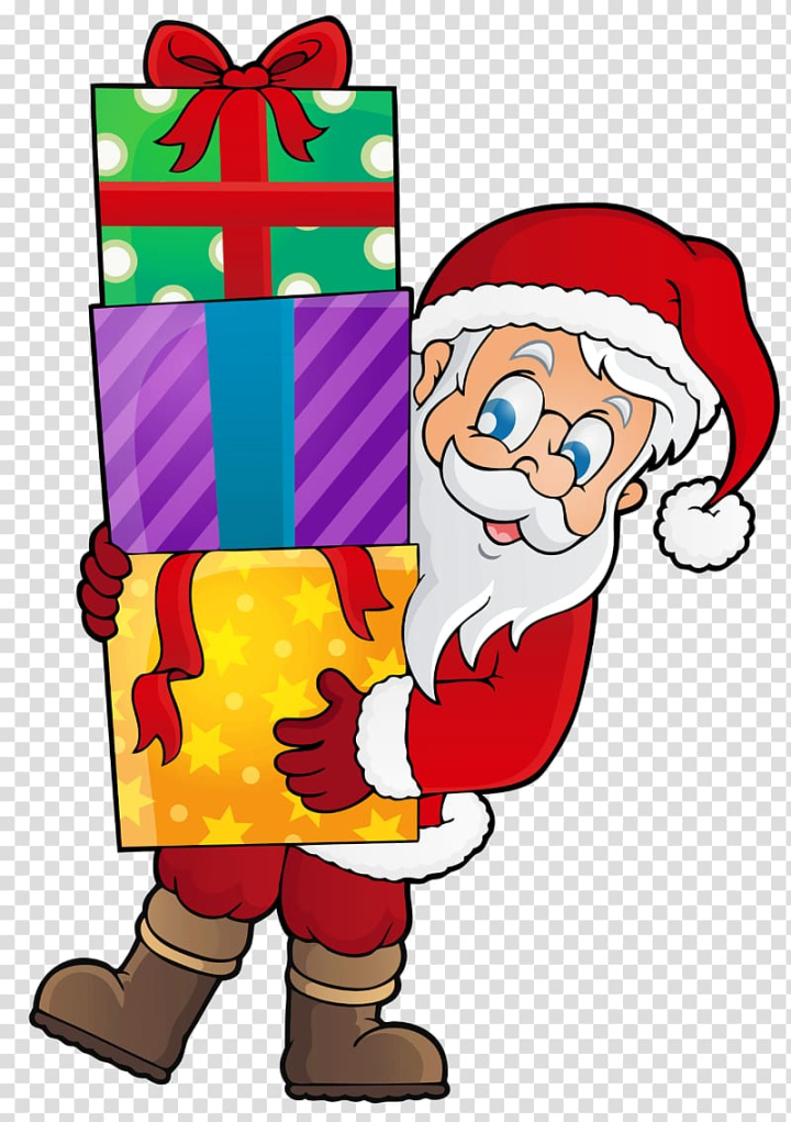 Santa Claus With Huge Gift Box Stock Photo - Download Image Now - Santa  Claus, Gift, Christmas - iStock
