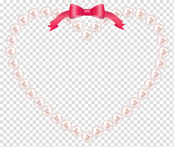 pearl necklace clipart pink