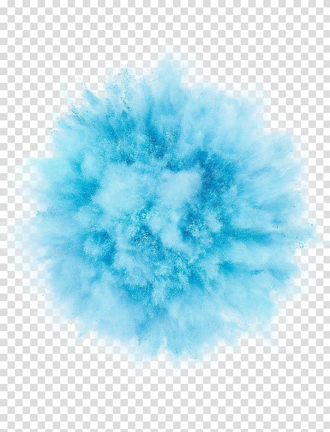 Free: Teal powder splash, Blue Color , Smoke transparent background PNG