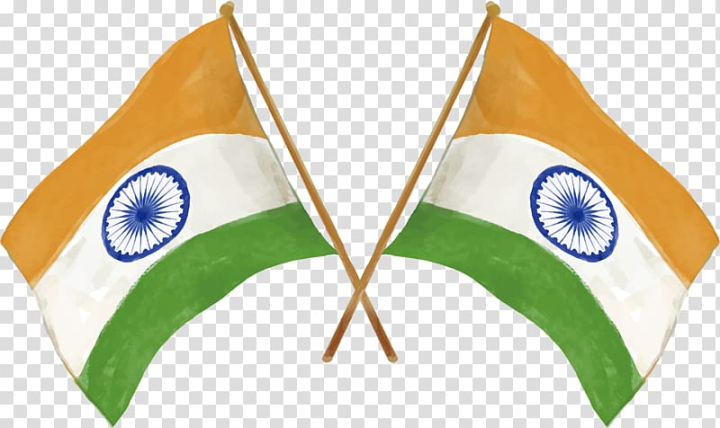 Free: Two flags of India illustration, Flag of India National flag, Hand  painted cross India flag transparent background PNG clipart 