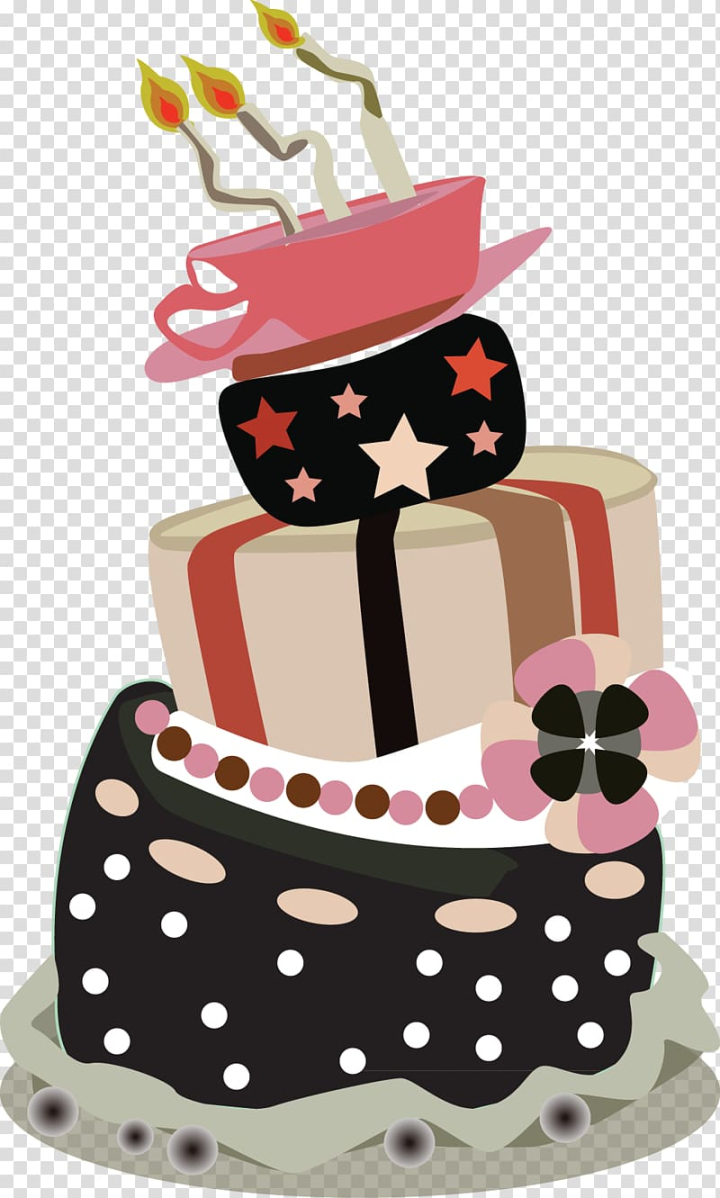 Kid birthday cake icon cartoon style Royalty Free Vector