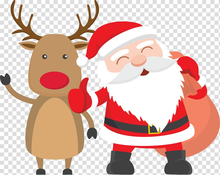 Free: Santa Claus Reindeer Father Christmas Child, Santa Claus with elk  transparent background PNG clipart 