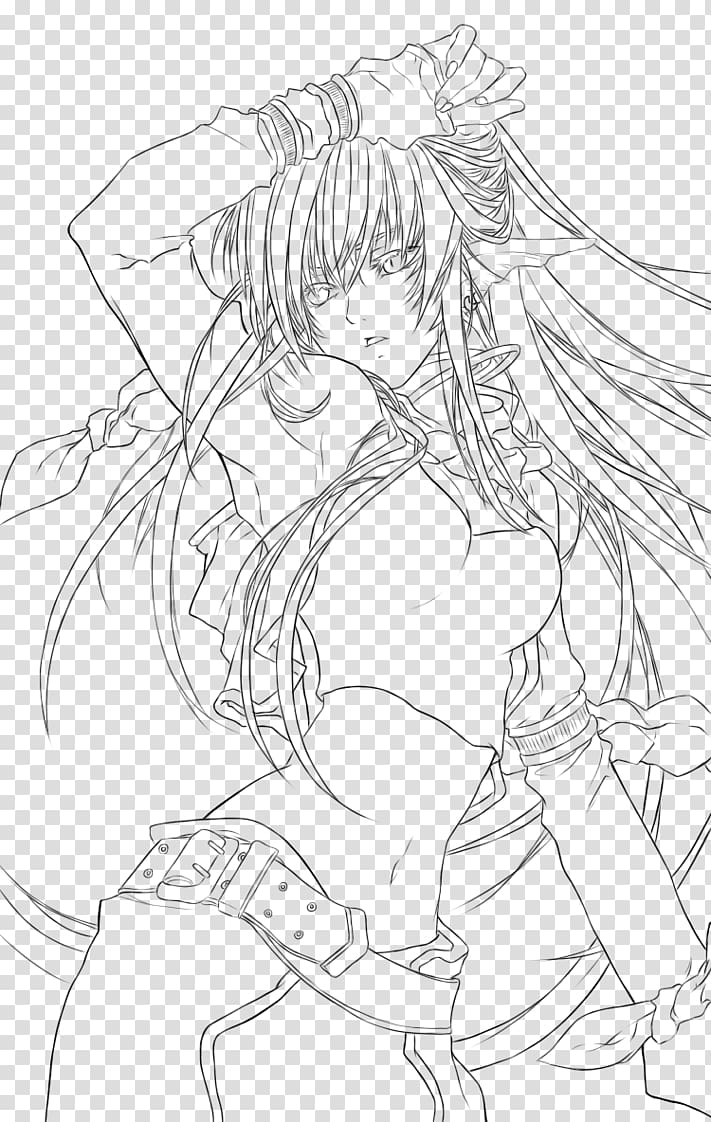 Fate Anime Lineart Line Art PNG Image With Transparent Background  TOPpng