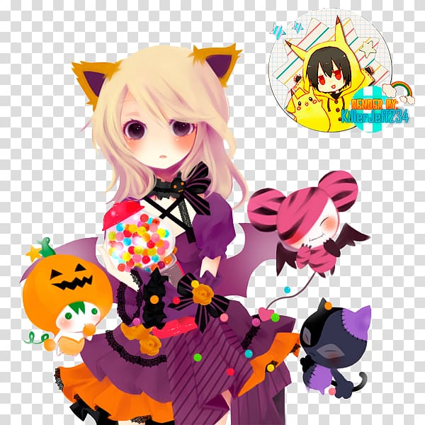 Free Anime Drawing Halloween Chibi Anime transparent background PNG  clipart  nohatcc