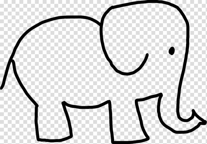 Free: African elephant Line art Drawing Cartoon, elephant drawing  transparent background PNG clipart 