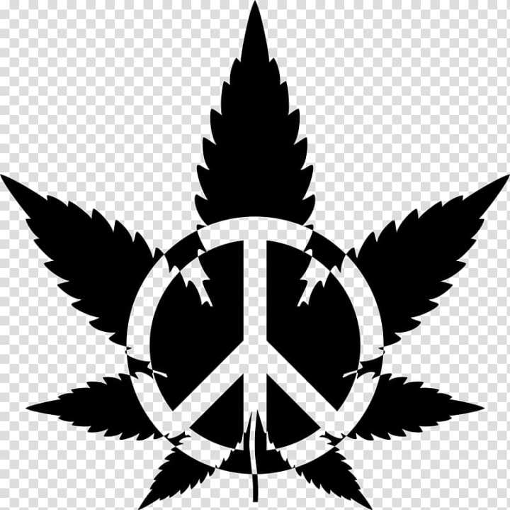 Free: Cannabis Drawing Silhouette , peace symbol transparent background PNG  clipart 