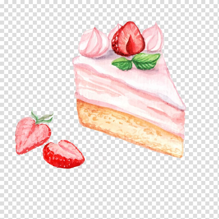 Piece Of Cake With Berries Vector - Piece Of Cake Vector Png - Free  Transparent PNG Clipart Images Download
