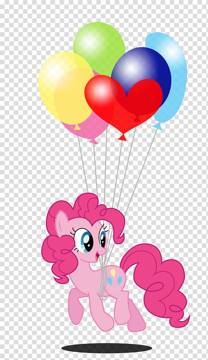 Free: Pinkie Pie Balloon Pony Rainbow Dash Rarity, pink balloons  transparent background PNG clipart 