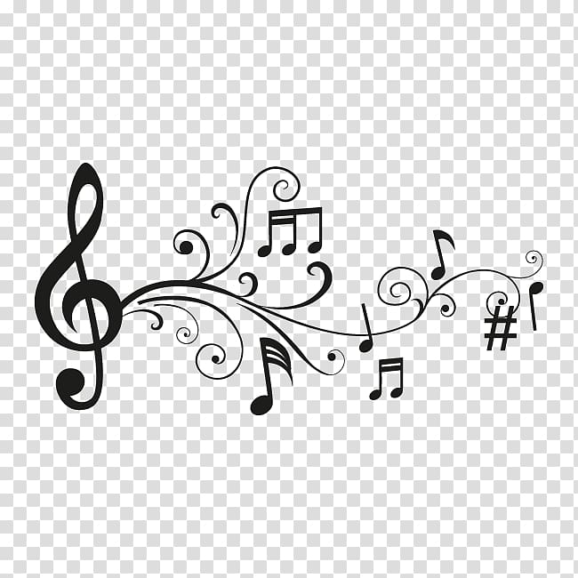 Free: Musical note Drawing Staff Musical theatre, color banners material  transparent background PNG clipart 