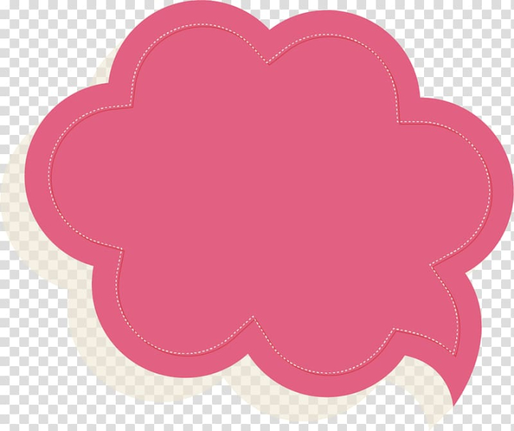 Free: Heart Petal Pattern, Color Paper language pink bubble cloud shape  transparent background PNG clipart 