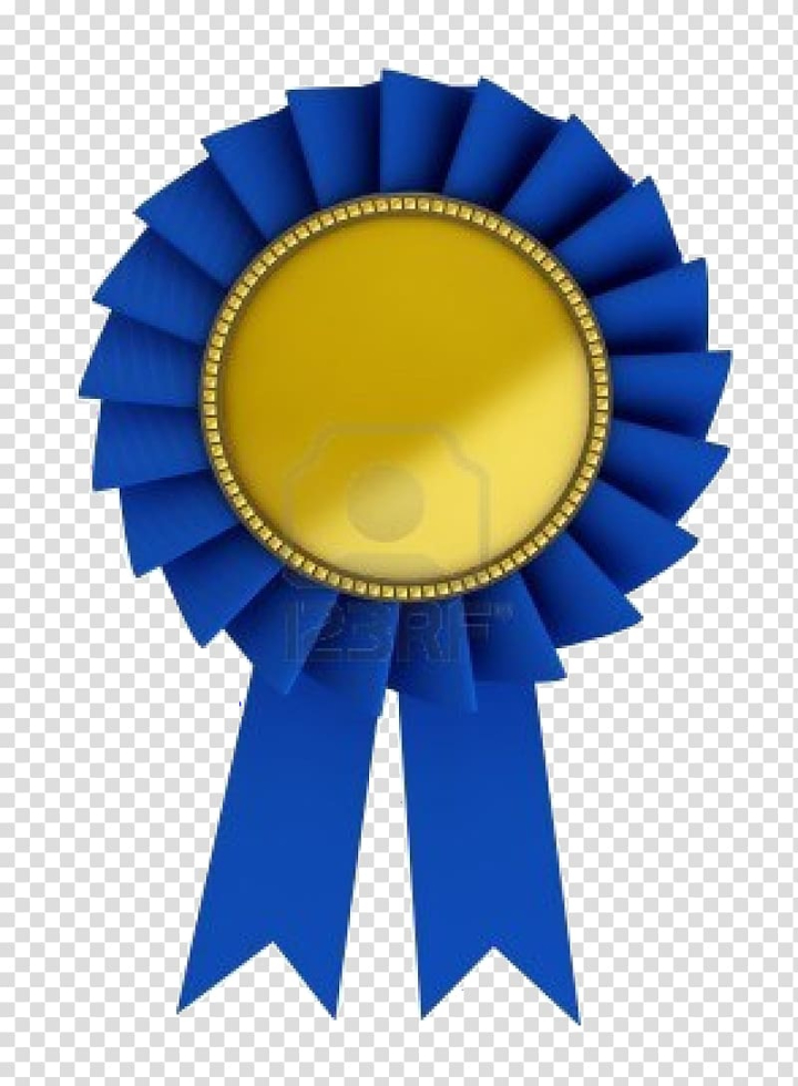 Free: Blue ribbon Gold , award transparent background PNG clipart 