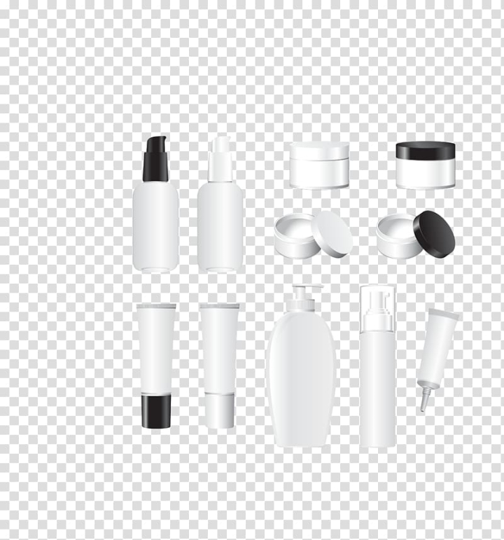 White no name set of plastic cosmetic containers Vector Image