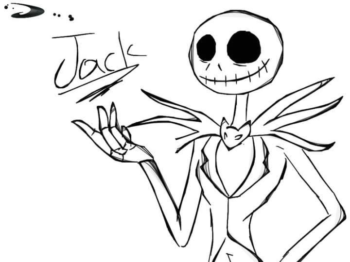 jack skellington drawing face
