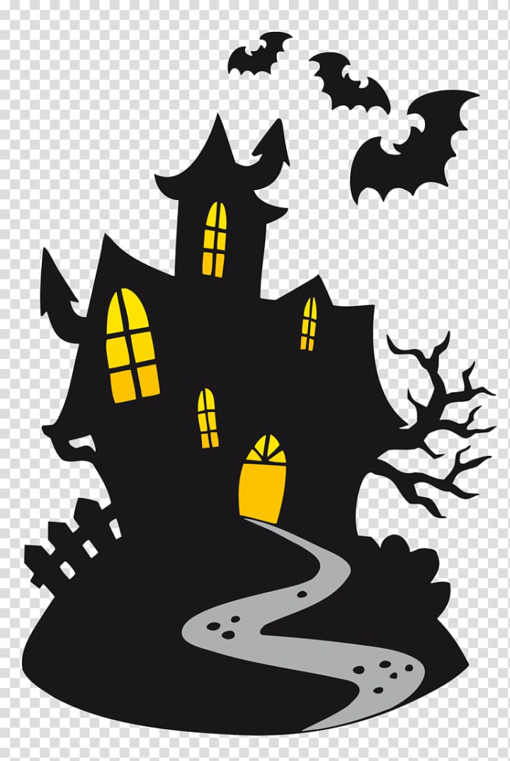 Free: Haunted house Halloween , Halloween transparent background