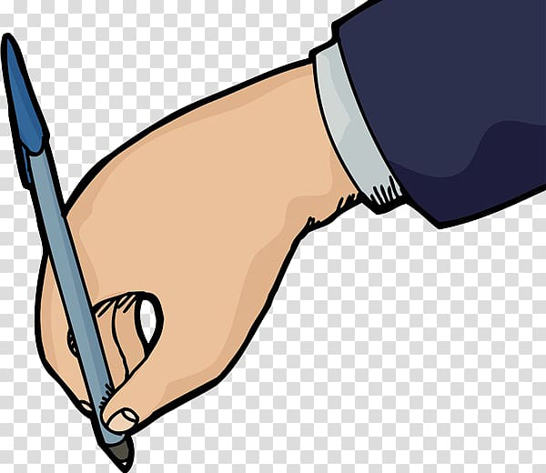 Free: Pen Illustration, An animation hand holding a pen transparent  background PNG clipart 