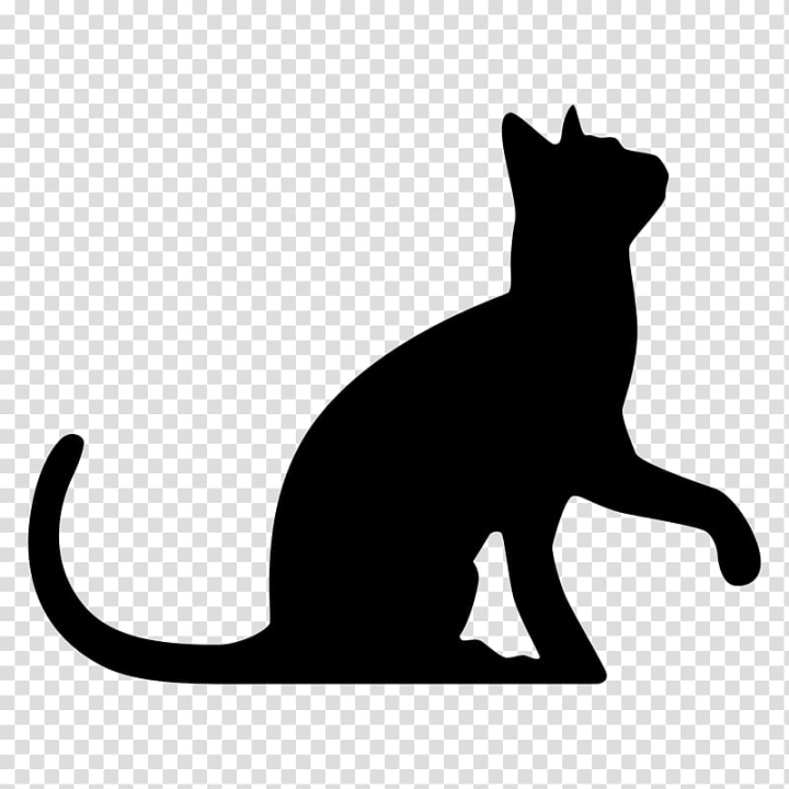 Free: Black cat Silhouette Wedding cake topper , animal silhouettes transparent  background PNG clipart 