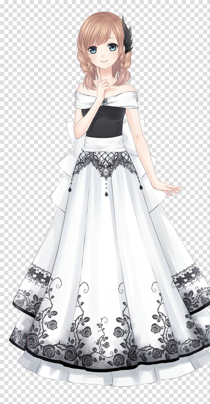 Premium Photo | Character Anime Concept Elegant Tall Girl With Ballroom Gown  Sophisticated and Monoc Sheet Art