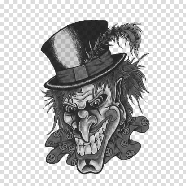 Free: Evil clown Drawing It Joker, jagdamb tattoo transparent background PNG  clipart 