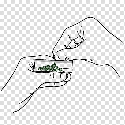 Free: Person's hand , Drawing Joint Paper Line art, Joint weed transparent  background PNG clipart 