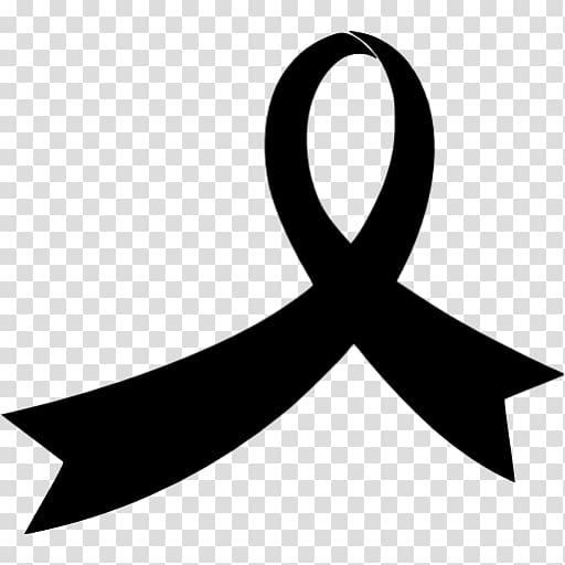 Black awareness ribbon on transparent PNG - Similar PNG