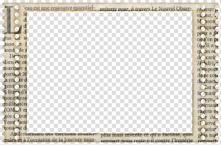 Free: PART Element Frames Text, brown newspaper frame transparent background  PNG clipart 