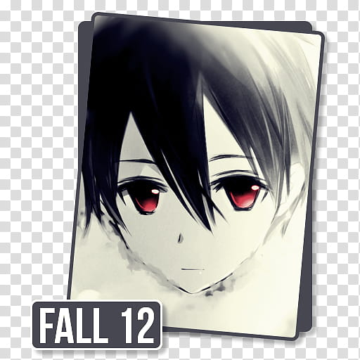 Free: Anime Icon , Fall M, black-haired anime boy illustration transparent  background PNG clipart 