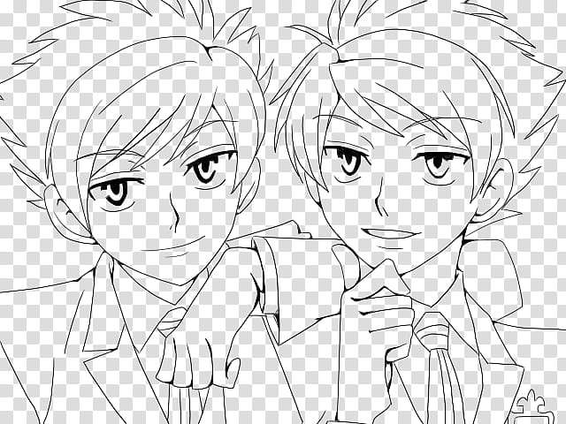anime,coloring,page,hikaru,kaoru,two,male,characters,illustration,drawings,digital media,png clipart,free png,transparent background,free clipart,clip art,free download,png,comhiclipart