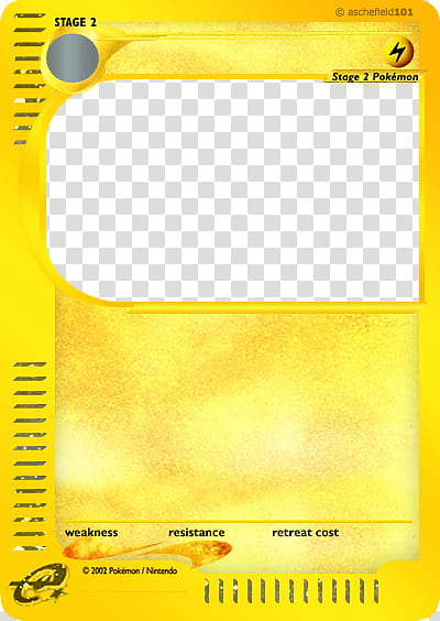 Free: Original e Card Blank , Pokemon playing card frame transparent  background PNG clipart 