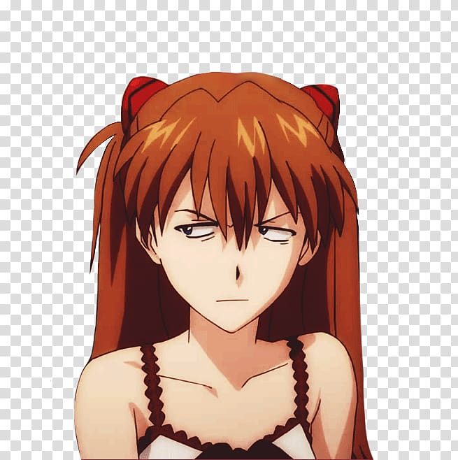 Free: Asuka Langley Soryu Anime Hime cut Video Brown hair, Anime  transparent background PNG clipart 