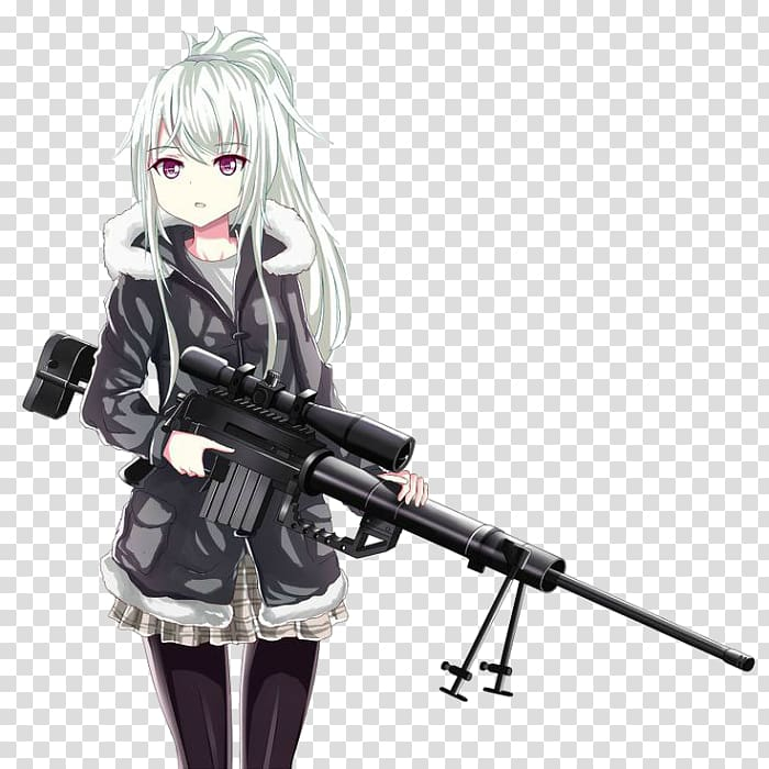 Free: Anime Firearm Koko Hekmatyar Girls with guns Female, Anime transparent  background PNG clipart 