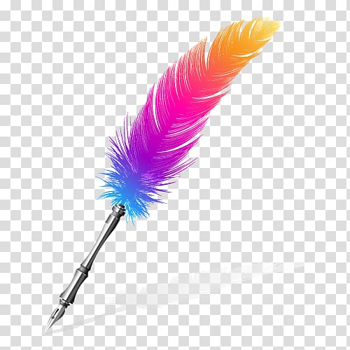 Quill Pen Clipart Vector, Black Quill Feather Pen With Writing Line Vector  Logo Design, Quill Clipart, Feather, Vector PNG Image For Free Download