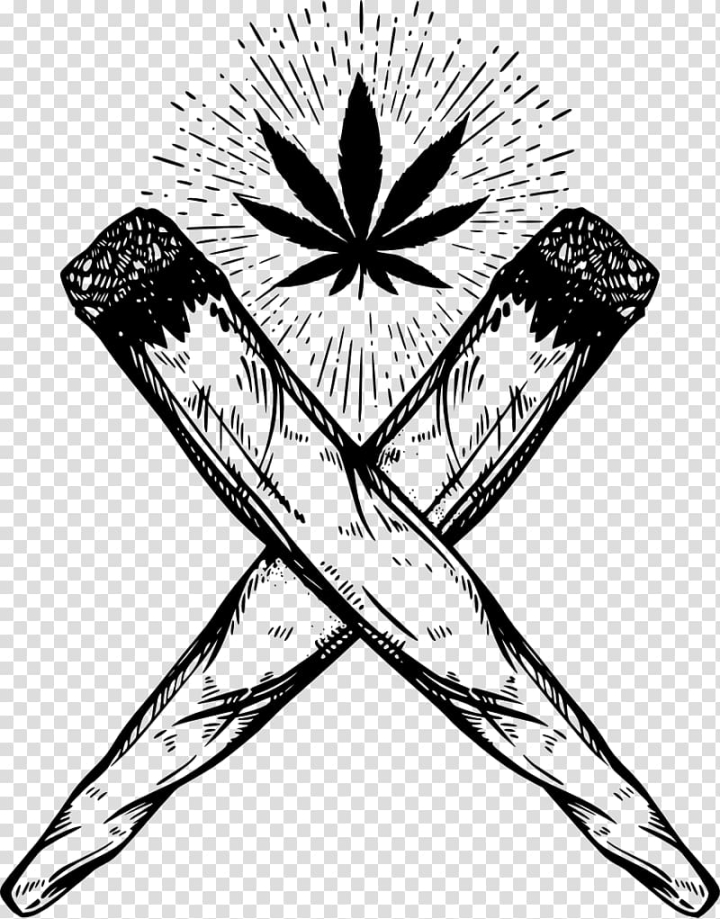 Free: Black cannabis graphic, Joint Drawing Cannabis smoking, Cannabis Joint  transparent background PNG clipart 