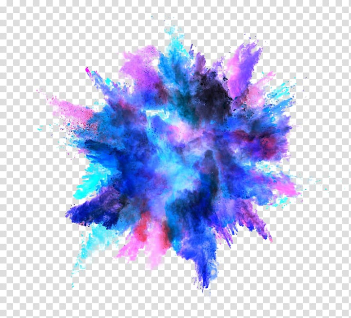 Free: Purple, blue, and pink smoke, Color Dust explosion, explosion transparent  background PNG clipart 