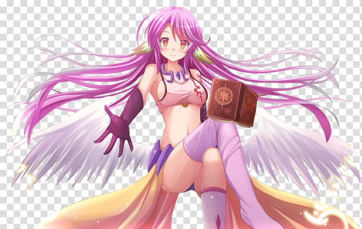 game,life,purple,cg artwork,black hair,computer wallpaper,cartoon,fictional character,girl,desktop wallpaper,fairy,no life,no game no life jibril,no game,mythical creature,muscle,long hair,human hair color,brown hair,character,figurine,supernatural creature,no game no life,gabriel,anime,jibril,angel,png clipart,free png,transparent background,free clipart,clip art,free download,png,comhiclipart