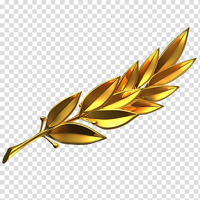 Free: Branch Leaf Gold , Hand painted gold leaves transparent background  PNG clipart 