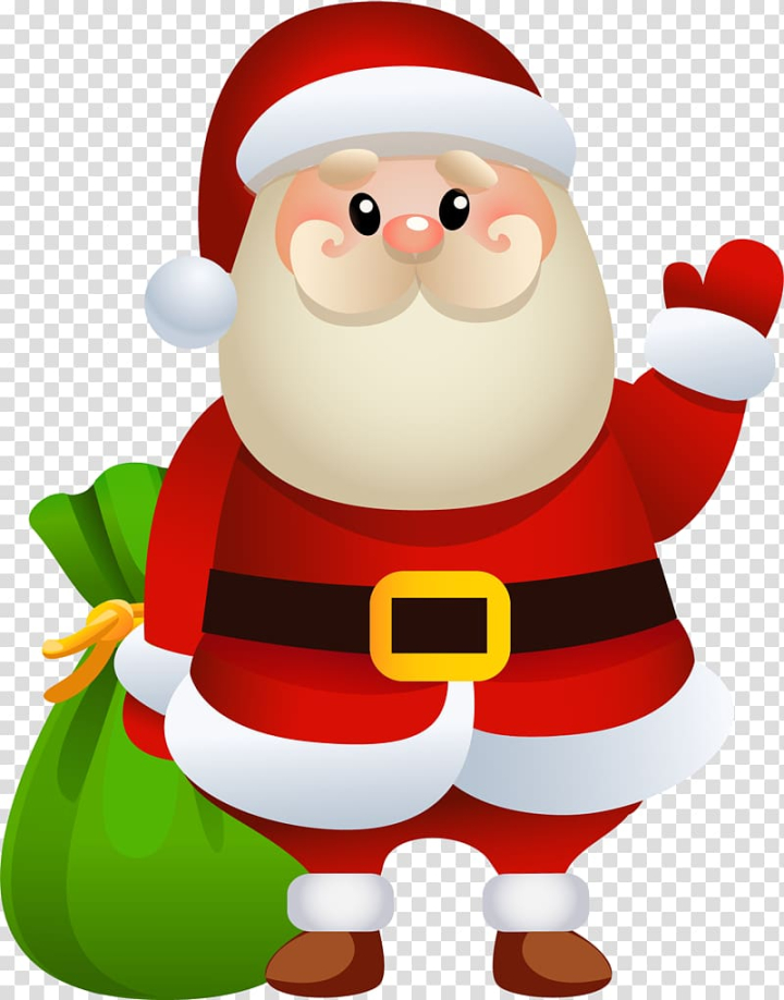 Free: Santa Claus Rudolph Christmas Gift , Cartoon santa claus transparent  background PNG clipart 