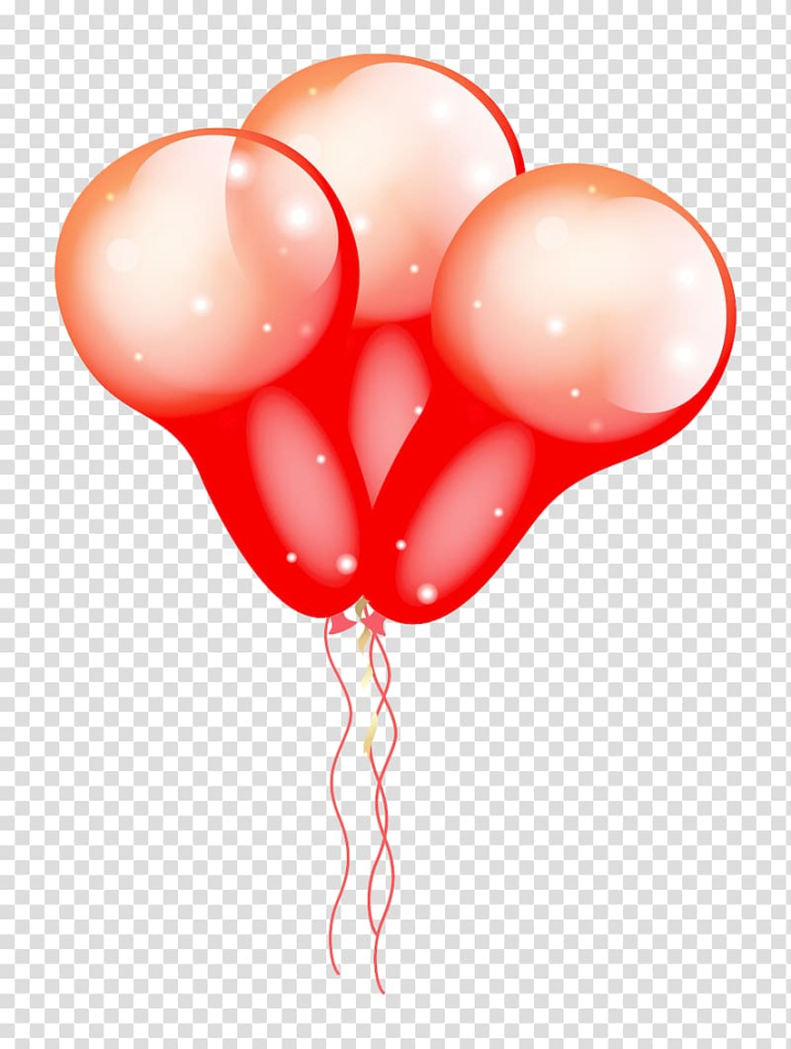 Free: Balloon Ribbon, Deformation texture of red balloons transparent  background PNG clipart 