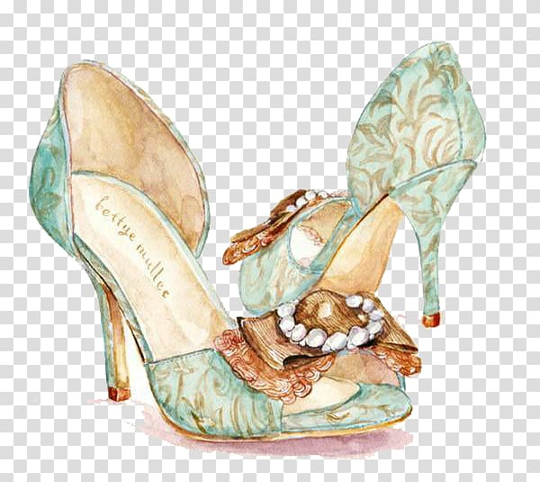 Poster pop art high heel women shoes - illustration. - PIXERS.HK